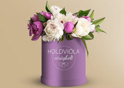 Kreistyle Design Studio -Holdviola virágbolt - csomagolás