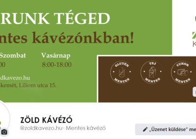 Kreistyle Design Studio - zöld kávézó facebook borító