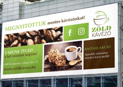 Kreistyle Design Studio - zöld kávézó óriásplakát