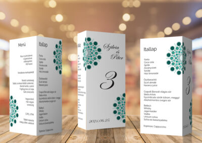 Kreistyle Design Studio - esküvői menü kártya