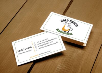 Kreistyle Design Studio - Gold Goblin sör - névjegykártya